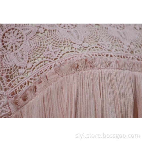 Ladies' Long-Sleeved Blouse With Lace Collar